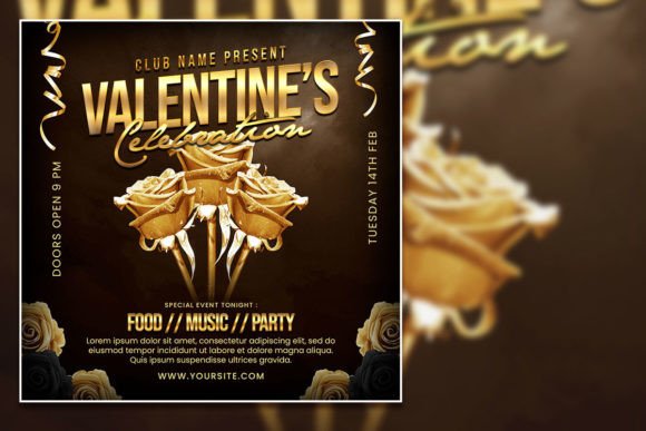 Captivate Your Audience: The Valentine's Celebration Square Flyer