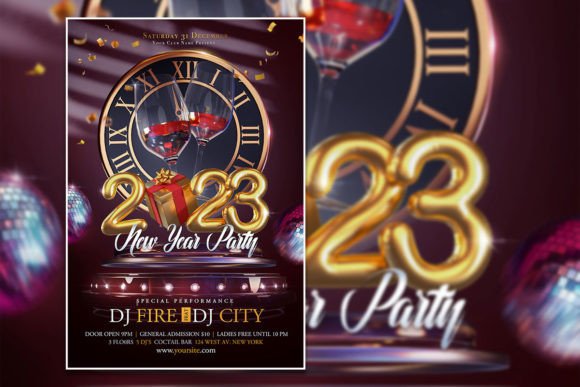 Celebrate in Style: Design Your 2023 New Year Party Poster