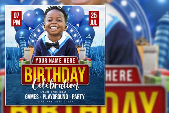 Celebrate in Style: The Modern Birthday Party Flyer Template