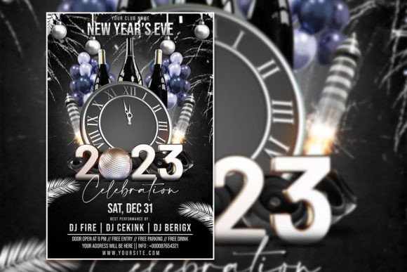 New Year Celebration 2023 Social Media: The Editable Flyer Template