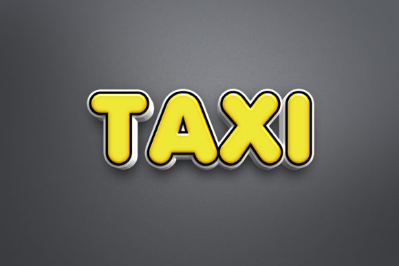 Taxi 3D Text Effect: Bold Typography for Instant Impact